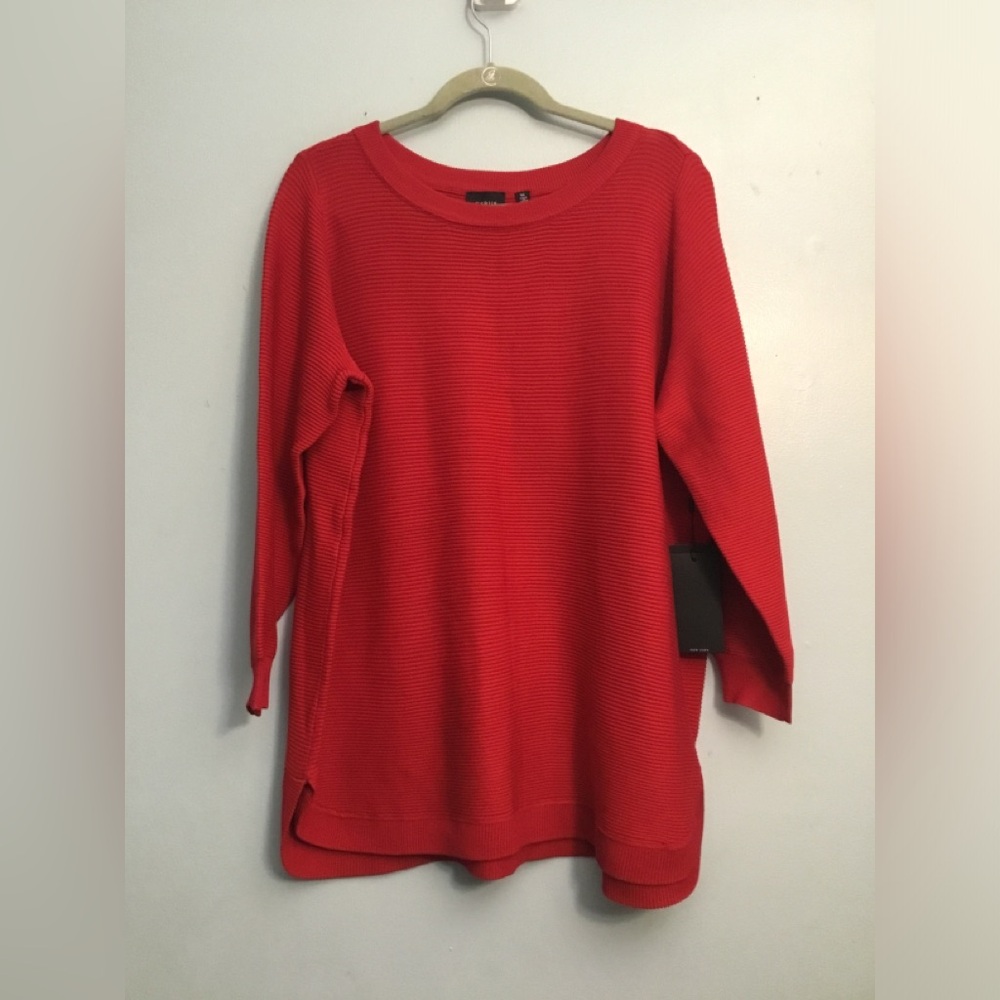 Cyrus Bold Red Ribbed Sweater - Picture 8 of 14